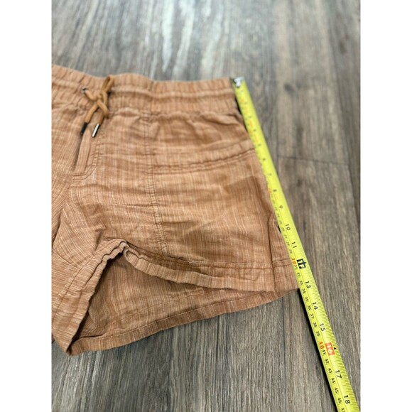 Athleta Cabo Linen‎ Textured 4” Shorts Size 8 Rain Dance Sienna - Picture 7 of 12